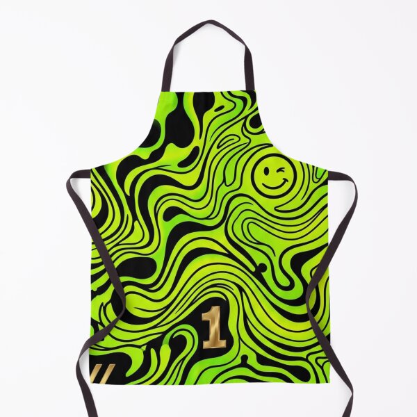 Item preview, Trippy Neon Lime Green Liquid Marble Acid Techno Rave Smiley designed and sold by raedattia.