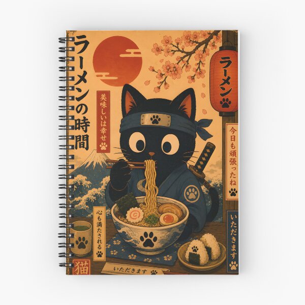 Item preview, Ramen Ninja Black Cat designed and sold by SchultzWaltons.