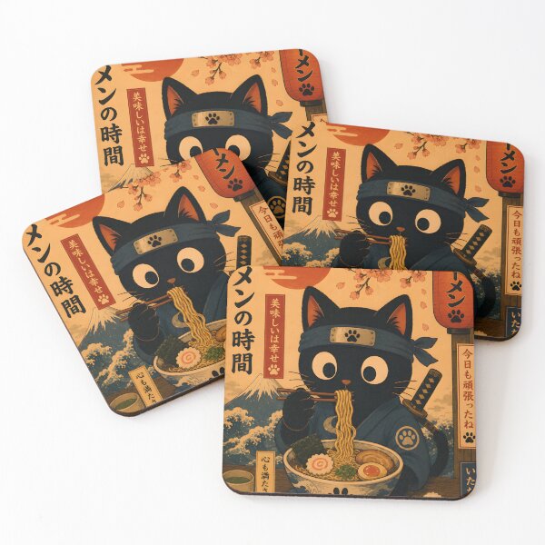 Item preview, Ramen Ninja Black Cat designed and sold by SchultzWaltons.