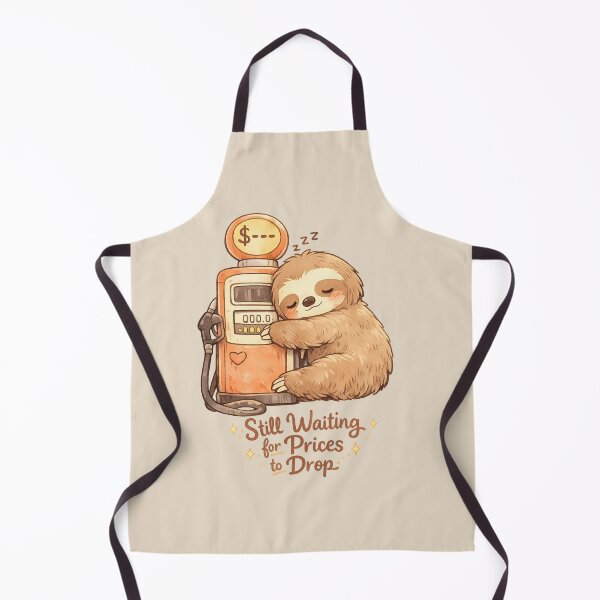 Item preview, Cute Sloth Fuel Price Crisis | Kawaii Still Waiting for Prices to Drop designed and sold by Moons Studio.