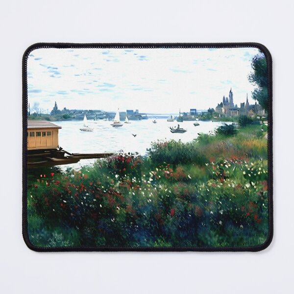Item preview, Riverbank at Argenteuil: A Luminous Impressionist Landscape designed and sold by artdesignsnow.