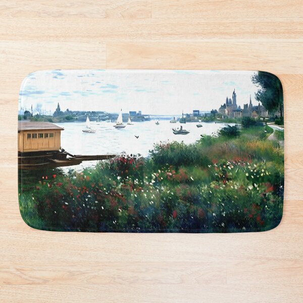 Aperçu de l'œuvre Les berges de la rivière à Argenteuil : un paysage impressionniste lumineux créée et vendue par artdesignsnow.