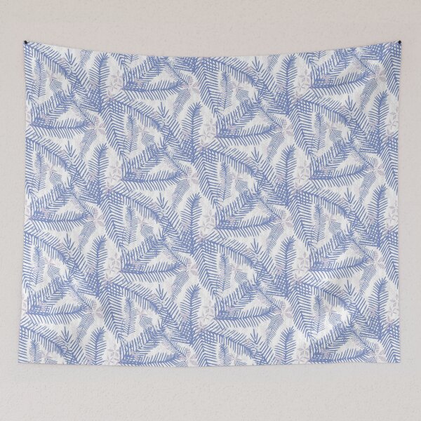 Item preview, stitchscape - stitching lines - blue white designed and sold by Stephanie Fiona Design.