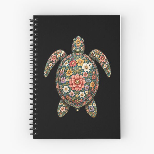 Item preview, Floral Sea Turtle | Ocean Floral Art Collection designed and sold by Zaru Art Studio.