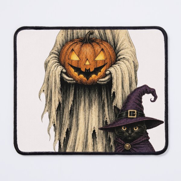 Item preview, SPOOKY GHOST AND CAT designed and sold by OskarTrendz.