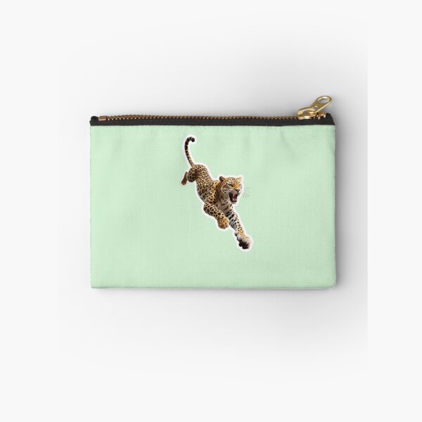 Item preview, Leaping Leopard Fierce Predator Sticker Art designed and sold by carestazafeli.