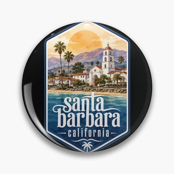 Item preview, Santa Barbara California USA Watercolor Travel designed and sold by TomFrontierArt.