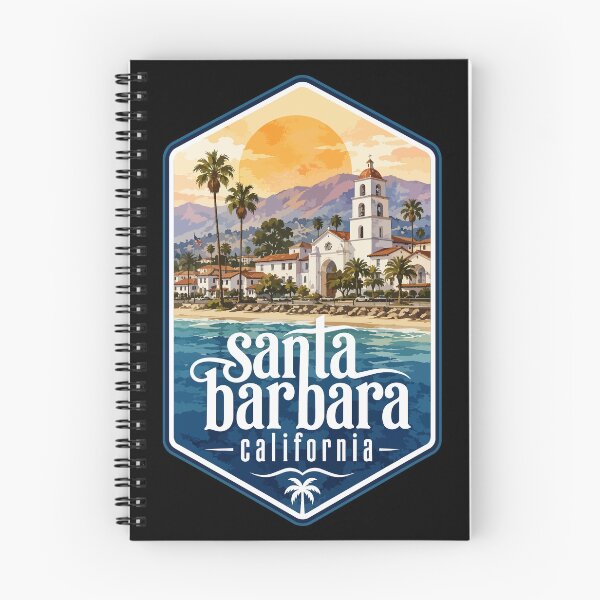 Item preview, Santa Barbara California USA Watercolor Travel designed and sold by TomFrontierArt.