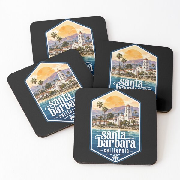 Item preview, Santa Barbara California USA Watercolor Travel designed and sold by TomFrontierArt.
