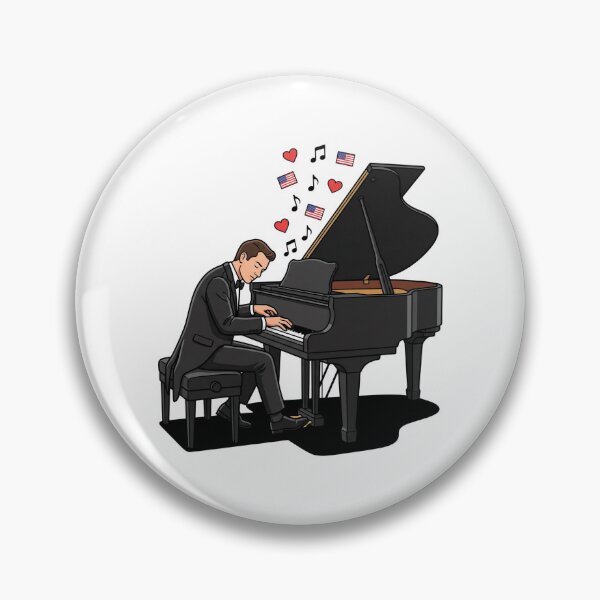 Item preview, Classical Pianist Playing Patriotic American Love Songs designed and sold by Rare By Hero.
