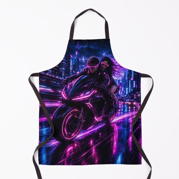 Item preview, Cyberpunk Motorcycle Night Ride designed and sold by NeonRealmsStudio.