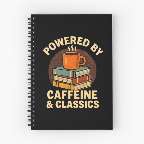 Item preview, Powered By Caffeine And Classics Funny Vintage Coffee Mug Book Stack English Literature designed and sold by Photo-Sphere101.