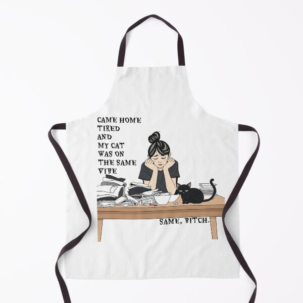 Item preview, Came Home Tired And My Cat Was On The Same Vibe Same Bitch - Funny Black Cat Mom T-Shirt designed and sold by MancanoCo.