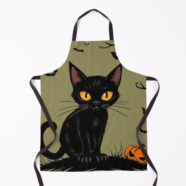 Item preview, Halloween Black Cat with Pumpkin and Bats – Spooky Gothic Night Design designed and sold by swara-2016.