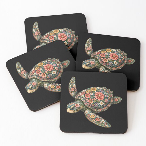 Item preview, Floral Ocean Turtle | Ocean Floral Art Collection designed and sold by Zaru Art Studio.