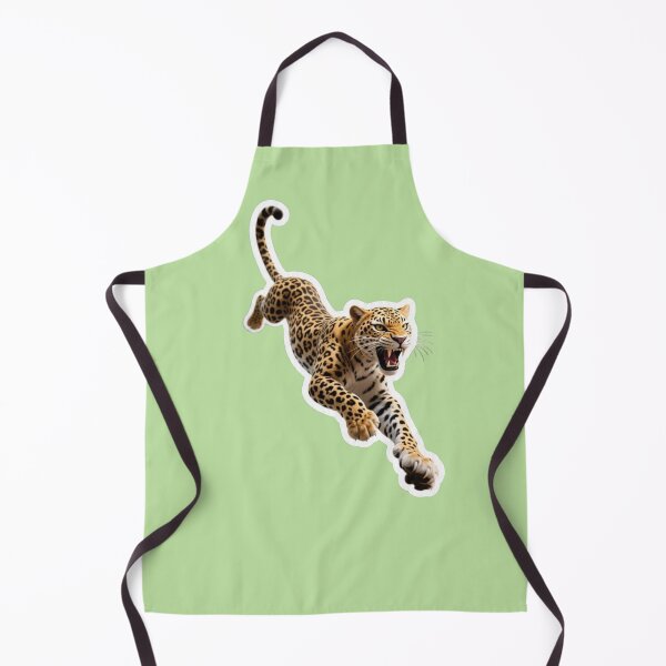 Item preview, Leaping Leopard Fierce Predator Sticker Art designed and sold by carestazafeli.