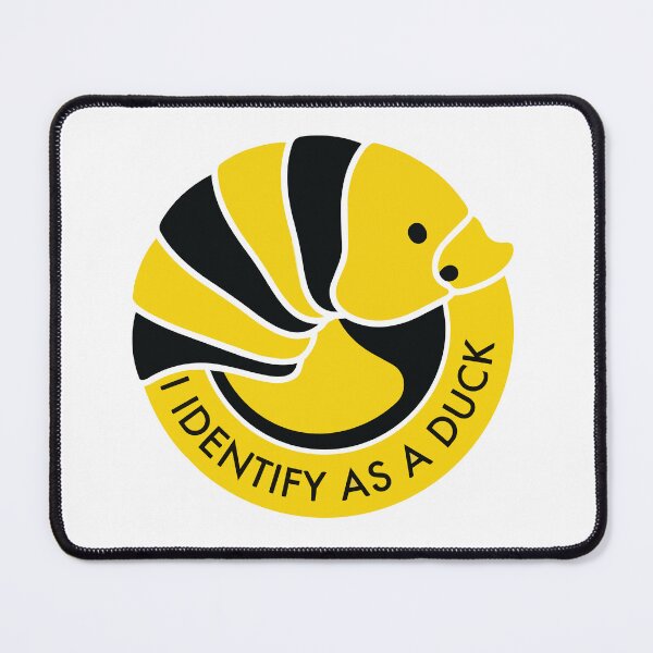 Item preview, I Identify As A Duck Minimalist Rubber Ducky Isopod designed and sold by Arc2020.
