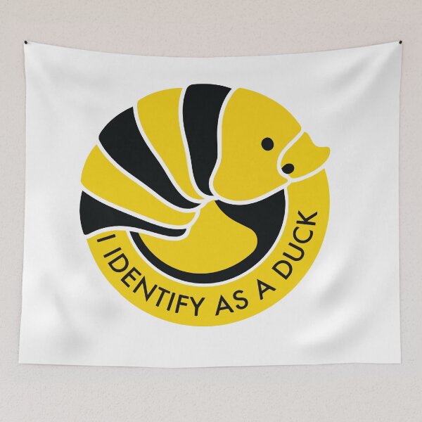 Item preview, I Identify As A Duck Minimalist Rubber Ducky Isopod designed and sold by Arc2020.