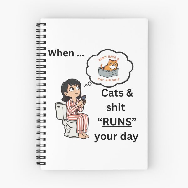 Item preview, When Cats And Shit "Runs" Your Day - Funny Cat Lover T-Shirt designed and sold by MancanoCo.