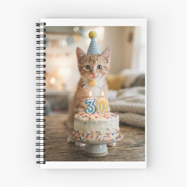 Item preview, Cat 30th birthday kitten kitty cute adorable cake party baby kawaii designed and sold by CheeseBlueprint.