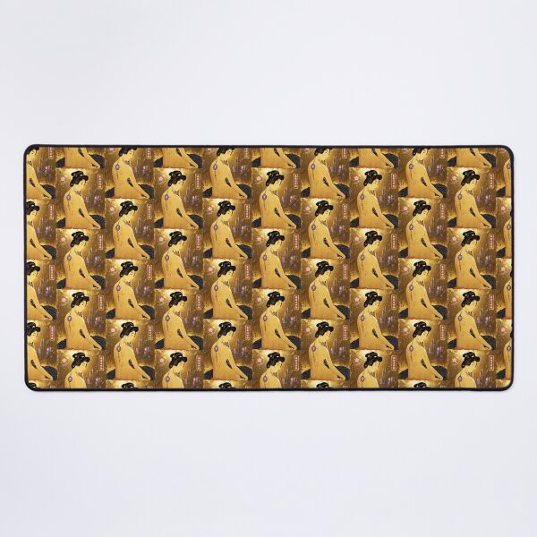 Item preview, Golden Cyberpunk Geisha Japanese Ukiyo-e | Neon City | Hokusai-inspired designed and sold by RhymeArc.