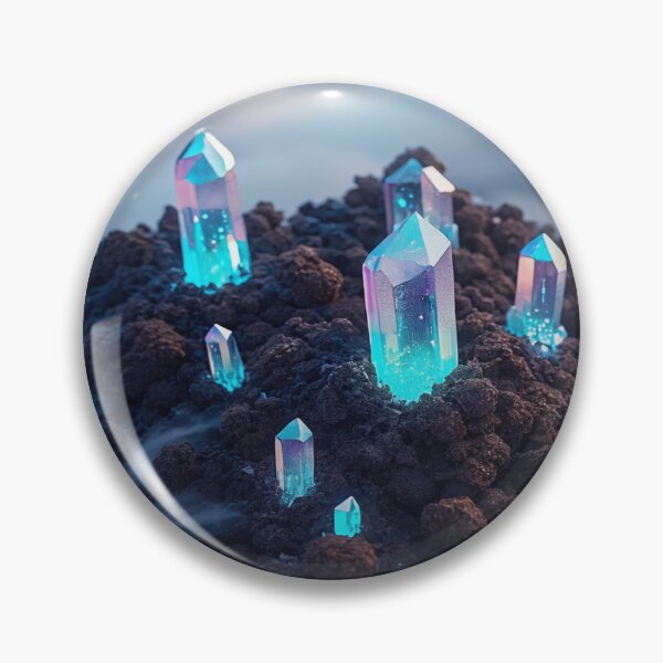 Item preview, Glowing Crystal Island Above the Clouds designed and sold by ClarityPulse Studio.