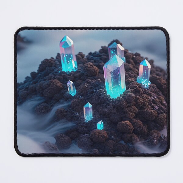 Item preview, Glowing Crystal Island Above the Clouds designed and sold by ClarityPulse Studio.
