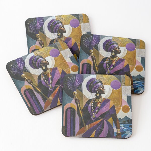 Item preview, West African Goddess Oya, Spirit of the Wind painting. designed and sold by GalleryKauffeld.