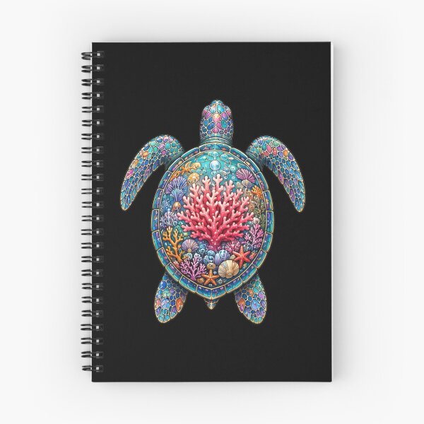 Item preview, Colorful Coral Sea Turtle | Ocean Coral Reef Art Collection designed and sold by Zaru Art Studio.