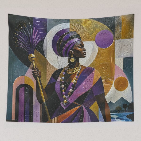 Item preview, West African Goddess Oya, Spirit of the Wind painting. designed and sold by GalleryKauffeld.
