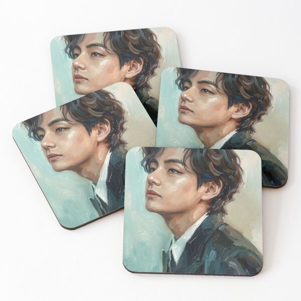 Item preview, Kim Taehyung Oil Painting designed and sold by maretsad.