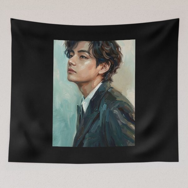 Item preview, Kim Taehyung Oil Painting designed and sold by maretsad.
