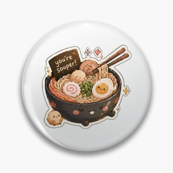 Item preview, Lindo tazón de ramen, eres una sopa, pegatina con juego de palabras sobre comida designed and sold by AbsCrewStore.