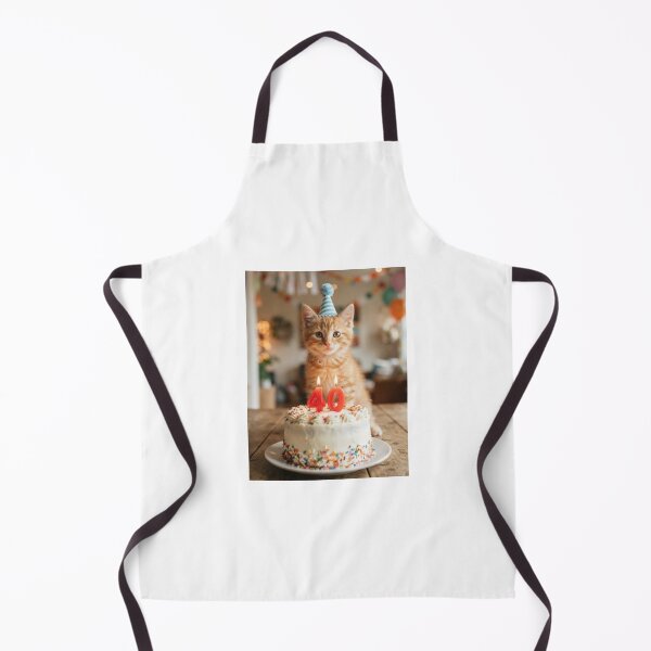 Item preview, Cat 40th birthday kitten kitty cute adorable cake party baby kawaii designed and sold by CheeseBlueprint.