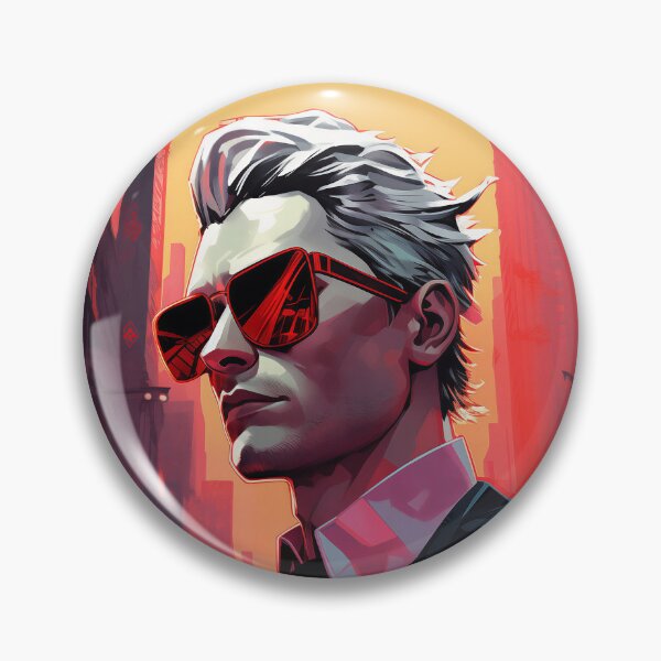 Item preview, White Haired Man in Neon City designed and sold by DavideXyz.