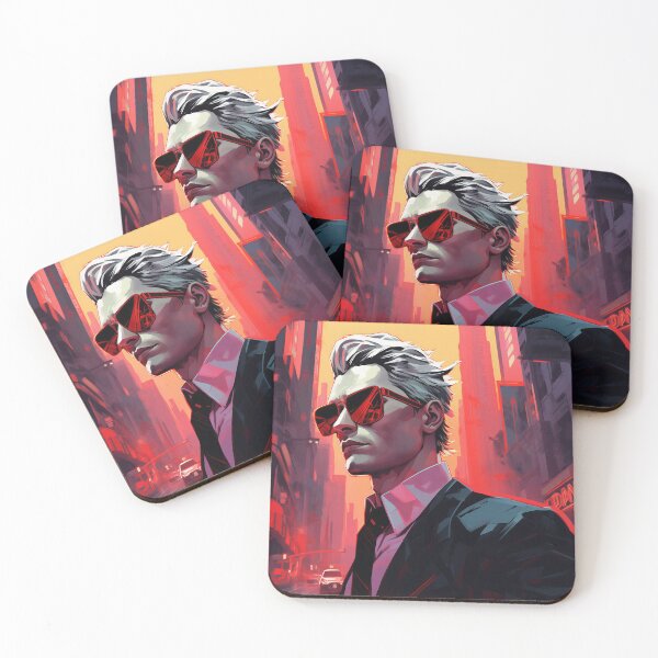 Item preview, White Haired Man in Neon City designed and sold by DavideXyz.