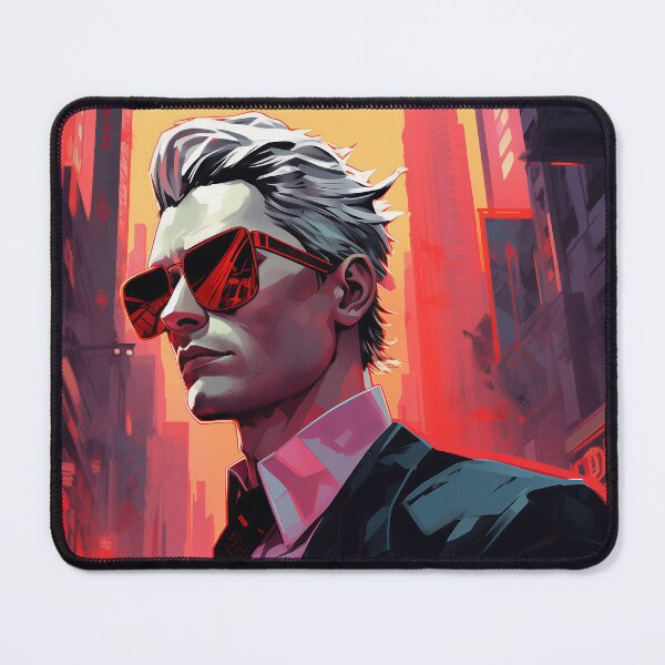 Item preview, White Haired Man in Neon City designed and sold by DavideXyz.