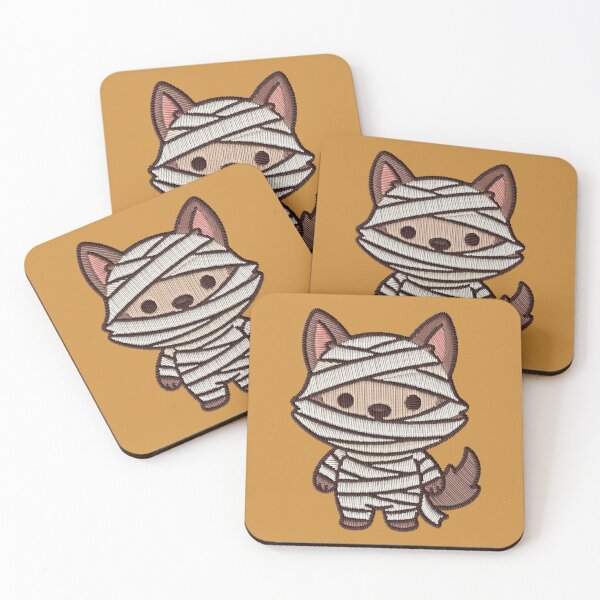 Item preview, Kawaii Mummy Fox Halloween Embroidery Patch Sticker designed and sold by · GAMING SOUL ·.
