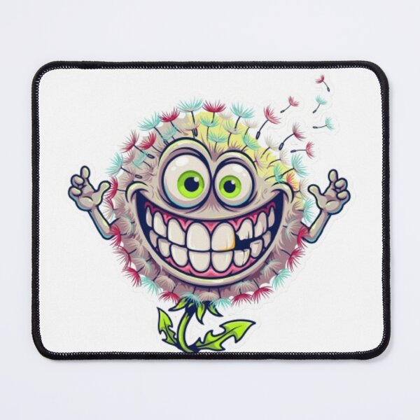Item preview, Crazy Grinning Dandelion Flower Monster Character designed and sold by TeeDesignMaster.