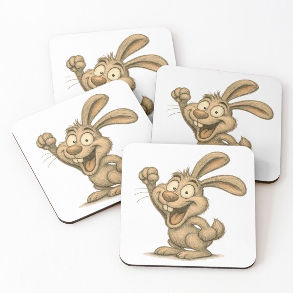 Item preview, Funny Excited Rabbit – Cute Happy Bunny Design designed and sold by Yomere.