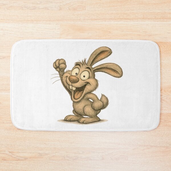 Item preview, Funny Excited Rabbit – Cute Happy Bunny Design designed and sold by Yomere.