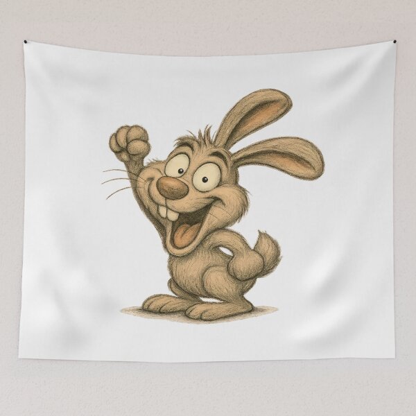 Item preview, Funny Excited Rabbit – Cute Happy Bunny Design designed and sold by Yomere.