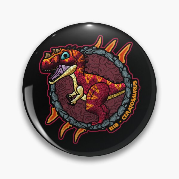 Item preview, Ceratosaurus | Pocket Dinosaurs #18 | Cute Chibi Dinosaur designed and sold by Grimtech Workshop.