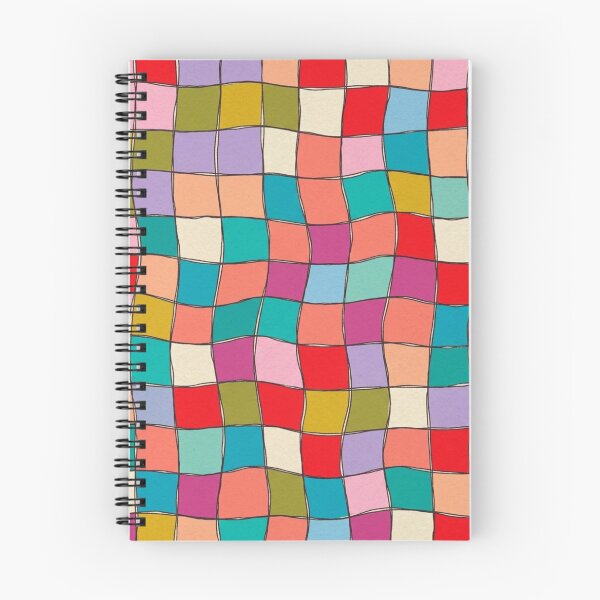 Item preview, Colorful Abstract Wavy Checkerboard Hand Drawn Geometric Grid Pattern designed and sold by raedattia.