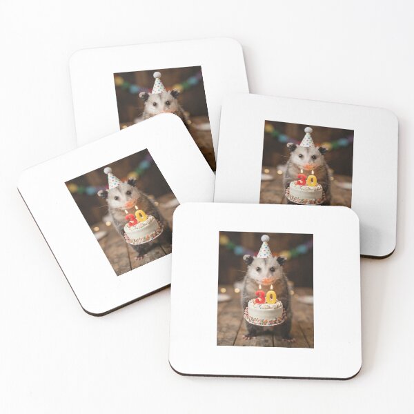 Item preview, Opossum 30th birthday cute adorable cake party baby kawaii designed and sold by CheeseBlueprint.