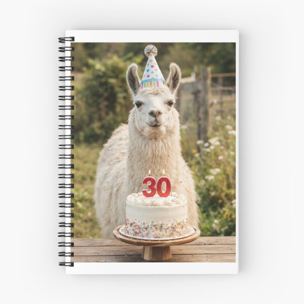 Item preview, Llama 30th birthday cute adorable cake party baby kawaii designed and sold by CheeseBlueprint.