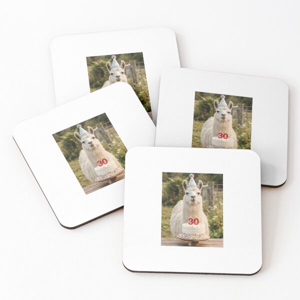 Item preview, Llama 30th birthday cute adorable cake party baby kawaii designed and sold by CheeseBlueprint.