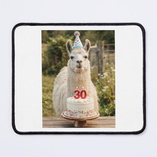 Item preview, Llama 30th birthday cute adorable cake party baby kawaii designed and sold by CheeseBlueprint.