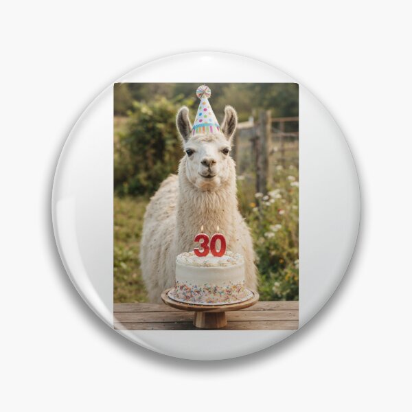 Item preview, Llama 30th birthday cute adorable cake party baby kawaii designed and sold by CheeseBlueprint.