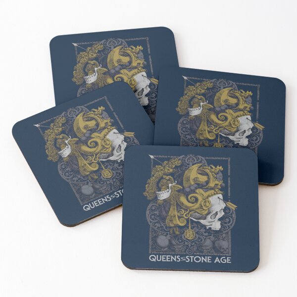 Item preview, QOTSA Gold Skull Crest Artwork designed and sold by JayciMenese.